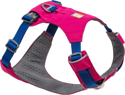 Picture of Ruffwear Hi & Light Dog Chest Harness, Alpenglow Pink, Medium | Lightweight, Minimalist, Low-Profile Fit, Debris-Resistant Liner, Two Leash Attachment Points, ID Pocket and Reflective Trim