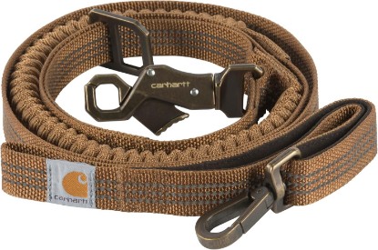 Picture of Carhartt Shock Absorbing Dog Leash Carhartt Brown | Pet Durable Nylon Webbing, for Dogs, Reflective Stitching for Visibility, Shock Absorbing, Large