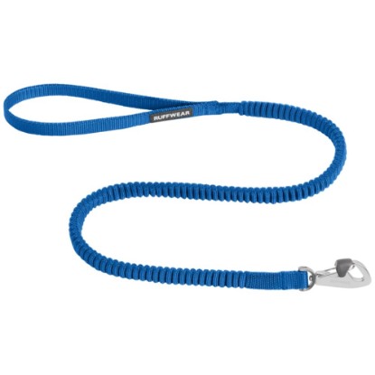 Picture of Ruffwear Trail Runner Leash, Compact and Lightweight Stretch Webbing, Locking Crux Clip, Blue Pool, Large