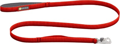 Picture of Ruffwear Front Range Dog Leash, 5 ft Lead, Red Canyon | Light & Strong Lockable Swivel Crux Clip, Padded Handle, Durable Webbing, Traffic Handle & Accessory Loop for Everyday Walks