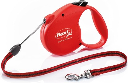 Picture of FLEXI Basic Standard Cord Red Medium 5m Retractable Dog Leash/Lead for Dogs up to 20kgs/44lbs