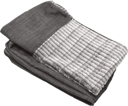 Picture of Furhaven Replacement Dog Bed Cover Luxe Faux Fur & Performance Linen Sofa-Style, Machine Washable - Charcoal, Jumbo Plus (XX-Large)