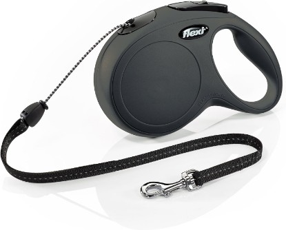 Picture of FLEXI New Classic Retractable Dog Leash (Cord), 26 ft, Medium, Black
