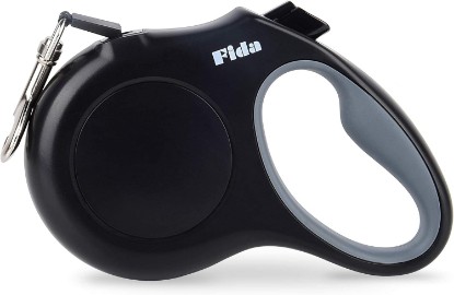 Picture of Fida Retractable Dog Leash, 16 ft Dog Walking Leash for Small Dogs up to 26 lbs, 360° Tangle Free, Black Global Recycled Standard
