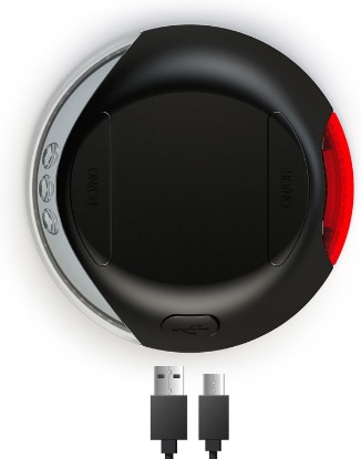 Picture of FLEXI LED Lighting Attachment for Retractable Leashes, Splashproof, Black | Rechargeable battery powers a bright glow that clips onto any handle grip to improve nighttime visibility on evening walks