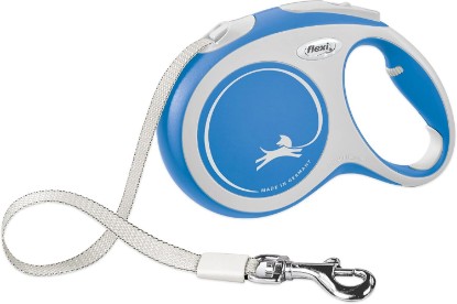 Picture of FLEXI Comfort Tape Retractable Dog Leash, Large, 16 ft - Blue/Pastel | German engineered, original flexi leash, durable quality for dogs up to 132 lbs, tangle-free, walking, reliable brake system