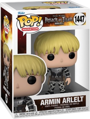 Picture of Funko POP! Animation: Attack on Titan - Armin Arlert (1 in 6 Chase Chance) | Official Anime Merch - Collectable Vinyl Figurine for Shelf Display - Birthday Gift Idea for Fans and Collectors