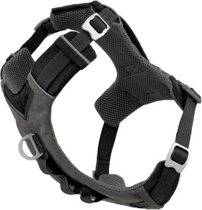 Picture of Kurgo Journey Air Dog Harness, Black, Medium | Padded Chest, Ripstop Outer & Breathable Mesh, Back Assist Handle, Rust-Free Aluminum Hardware, Reflective Trim
