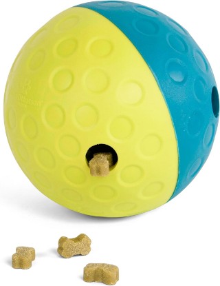 Picture of Outward Hound Nina Ottosson Treat Tumble Dog Toy Puzzle Ball, 4.8" | Level 1 Easy, Food-Dispensing Ball, Holds 1 Cup Kibble or Treats, No BPA, Interactive Enrichment, Dogs & Puppies