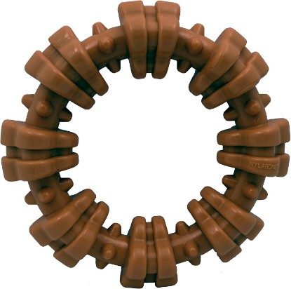 Picture of Nylabone Textured Ring Power Chew Toy for X-Large Dogs 50+ lbs | Durable dog toys for aggressive chewers, strong dog chew bones, flavor medley, textures help clean teeth