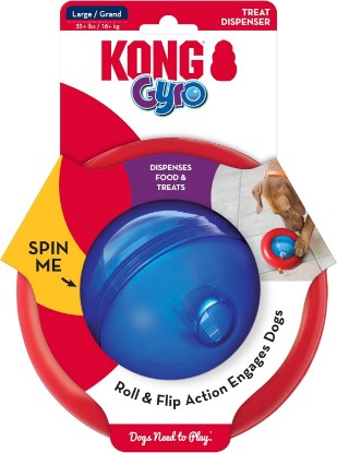 Picture of KONG Gyro, Interactive Treat-Dispensing Dog Toy, for Medium/Large Dogs | Interactive Treat-Dispensing Toy & Slow Feeder That Supports Healthy Eating & Engaging Mealtime Play