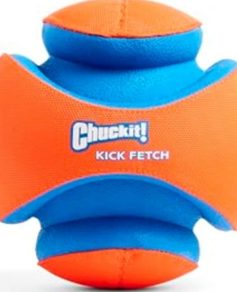 Picture of Chuckit! Kick Fetch Ball Dog Toy, Large, 8in, for Large Dogs, Floats | Floats in Water for Interactive Play and Fetch with Large Dogs; Durable Construction Withstands Rugged Outdoor Use