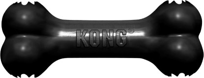 Picture of KONG Extreme Goodie Bone, Durable Natural Rubber, Black, for Medium Dogs | Made from KONG's Most Durable Natural Rubber for Power Chewers, with Goodie Gripper Ends That Hold Treats
