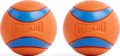 Picture of Chuckit! Ultra Ball Dog Toy, Durable Rubber, Medium 2.5-in, 2 Pack | Made from Durable Rubber with an Extra-Thick Core, This Bouncy Fetch Ball Floats in Water for Lasting Games of Fetch