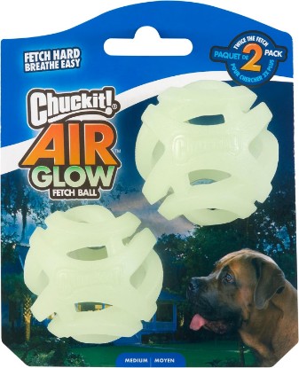 Picture of Chuckit! Air Glow Fetch Ball Dog Toy, Medium 2.5in, 2 Pack | Made for Dogs Weighing 0 to 60 Pounds