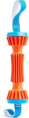 Picture of Chuckit! Rugged Bumper Fetch Stick, Medium, 13.5in, Orange and Blue | Has TPR Ridges for Easy Grip, Doubles as a Tug-of-War Toy and Floats in Water; Not Recommended for Aggressive Chewers