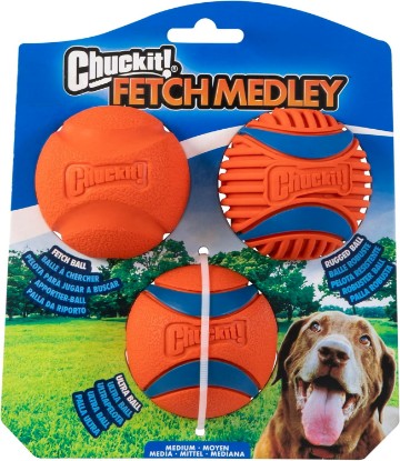 Picture of Chuckit! Ultra and Rugged Dog Balls, High-Bounce Fetch, Medium, Set of 3 | This Set of 3 Interactive Fetch Balls Offers High-Bounce, Durable Play for Medium-Sized Dogs Who Love a Good Chase