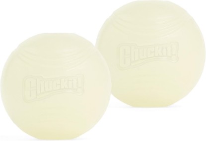 Picture of Chuckit! Max Glow Balls, Bouncy Ball for Dogs, Medium, 2.5in, 2 Pack | Glow in the Dark Bouncy Balls, a Chuckit Dog Toy Made as a Ball for Dogs, Medium 2.5 In Max Glow Balls