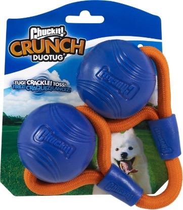 Picture of Chuckit! Crunch Ball Dog Toy, Medium, Duo Tug, for All Breed Sizes