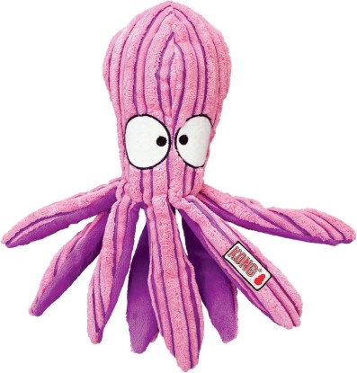 Picture of KONG CuteSeas Octopus Soft Plush Dog Toy, for Large Dogs | Soft Corduroy Plush Toy with Squeaker & Crinkle, Great for Snuggling & Interactive Play with Your Dog