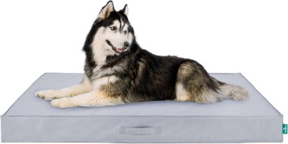Picture of Furhaven Jumbo Plus Cooling Gel Dog Bed – Indoor/Outdoor Water-Resistant Orthopedic Mattress Pet Bed, Removable Washable Cover, Gray Mist