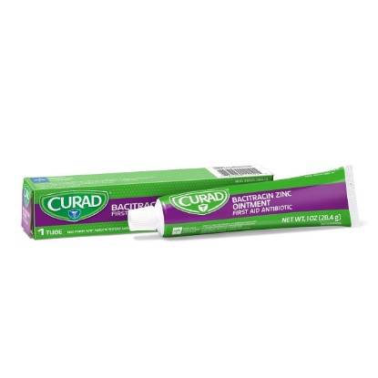 Picture of Curad Bacitracin Ointment with Zinc First Aid Antibiotic, 1 oz. Tube, Pack of 12