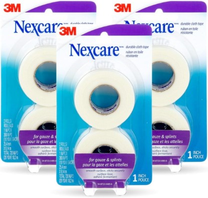 Picture of Nexcare Durapore Durable Cloth Tape 1 in x 10 yds, 6 Rolls | Woven Tape, Securely Holds Bulky Wound Dressing