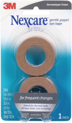 Picture of Nexcare Gentle Paper First Aid Tape T781-2PK, Tan, 1 in x 10 yds
