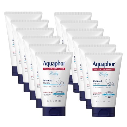 Picture of Aquaphor Baby Healing Ointment Skin Protectant, 9 OZ Multipack | Baby Skin Protectant with Petrolatum for Chapped or Dry Skin, Drool Rash and Diaper Rash, Hypoallergenic, Fragrance Free