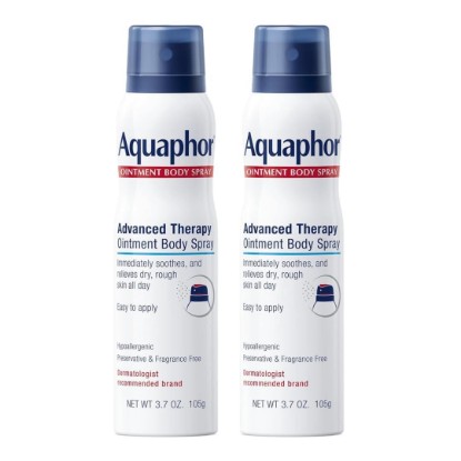 Picture of Aquaphor Advanced Therapy Ointment Body Spray, 2 x 3.7 OZ | Clinically Proven Spray Moisturizer for Cracked, Irritated or Dry Skin Relief, Dye and Fragrance Free