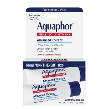 Picture of Aquaphor Healing Ointment Advanced Therapy Skin Protectant, Dry Skin Body Moisturizer, 0.35 Oz Tube, Pack of 2