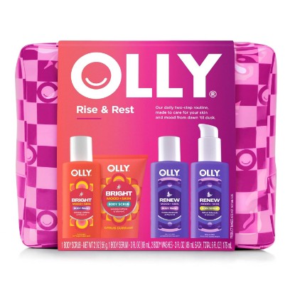 Picture of OLLY Rest & Rise Body Care Set - Day & Night Regimen - 2 Body 4 Count | Body Care Set Day & Night Regimen – With Vitamin D, Retinol, Botanicals & Vitamin C– Nourishing, Hydrating