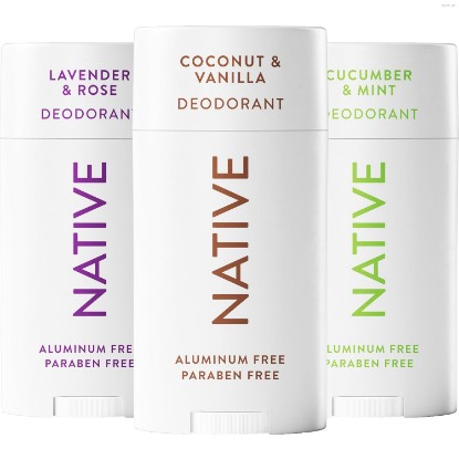 Picture of Native Deodorant Contains Naturally Derived Ingredients, 72 Hour Odor Control | Deodorant for Women and Men, Aluminum Free with Baking Soda, Coconut Oil and Shea Butter | Classic Pack Scents, 3-Pack
