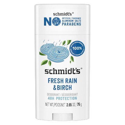 Picture of Schmidt's Aluminum-Free Deodorant Fresh Rain & Birch Aluminum Free 2.65 oz | Natural Origin Ingredients. Fresh Rain & Birch Scent