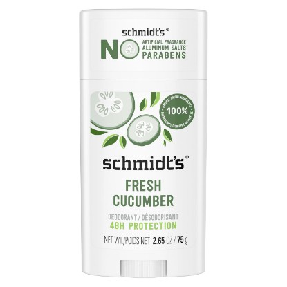 Picture of Schmidt's Aluminum-Free Deodorant Fresh Cucumber 2.65 oz | For natural odor care, Helps stay fresh & confident, With magnesium, Fresh Cucumber