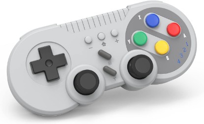 Picture of Switch Controller Wireless Gamepad Compatible with NS/Switch OLED/Windows PC - Classic SNES Style Controller with Motion Control/Vibration/Turbo/Wakeup - Gray