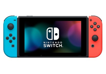 Picture of Nintendo Switch Game Console - Black (HAC-001(-01) w/Blue & Red Joycon (Renewed)