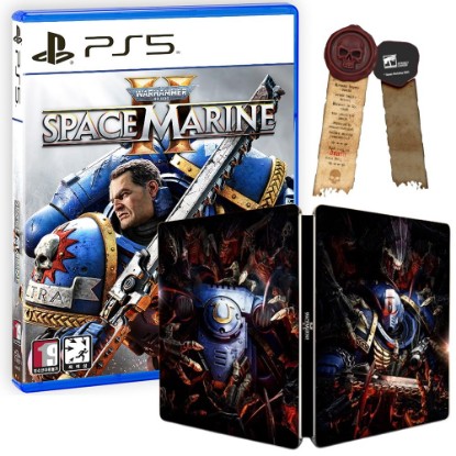Picture of Warhammer 40,000 Space Marine 2 Steelbook + Purity Seal Korean Edition [English Support] for PS5