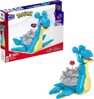 Picture of MEGA Pokémon Building Toys Set Lapras with 527 Pieces, Articulated and Poseable with Motion, 6 Inches Tall, for Kids
