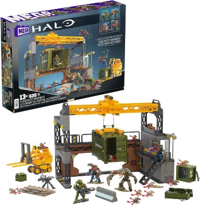 Picture of MEGA Halo Infinite Toys Building Set for Kids, Floodgate Firefight with 634 Pieces, 4 Poseable Micro Action Figures and Accessories, Gift Ideas