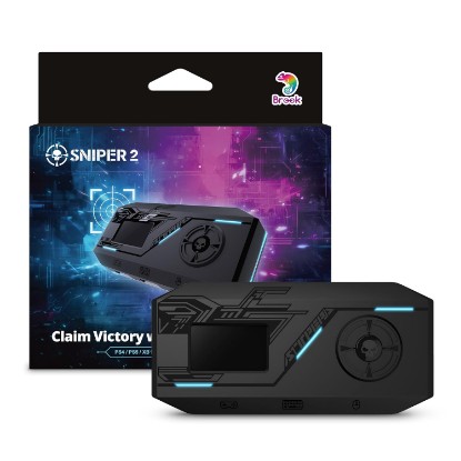 Picture of Brook Sniper 2 Keyboard and Mouse Adapter for PS5 PS4 Xbox Series X|S Xbox One Switch Switch 2 PC Mobile – RGB Lighting, Smart Macro, Controller Tuning, OTA Update