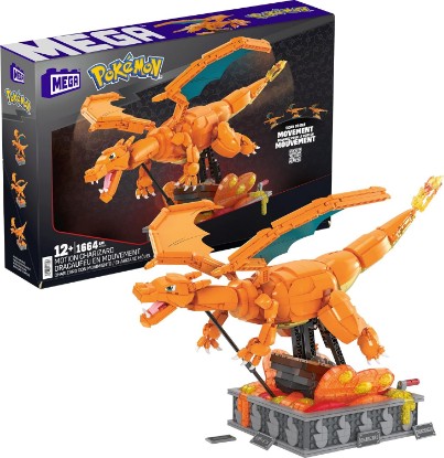 Picture of MEGA Pokémon Building Toys Set Motion Charizard with 1664 Pieces and Wing Movement, for Adult Collectors