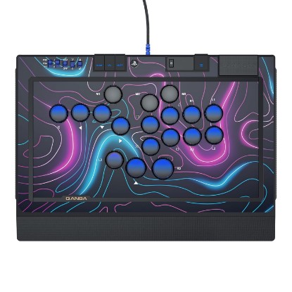 Picture of Qanba Sapphire S1 Leverless Arcade Controller Joystick for PlayStation 5 and PlayStation 4 and PC (Fighting Stick) Officially Licensed Sony Product，Detachable Joystick，Tournament Grade for Fighting Games
