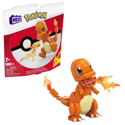Picture of MEGA Pokémon Building Toys Set, Build & Show Charmander with 180 Pieces, 4 Inches Tall, for Kids