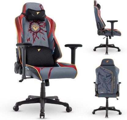 Picture of TTRACING Jujutsu Kaisen Guardian High Back Gaming Chair, Itadori Yuji Ver | Ideal for Esports Home Office, Premium Faux Leather, Full-Tilt Wide Seat, 4D Armrests, Ergonomic Computer Desk Lumbar Support