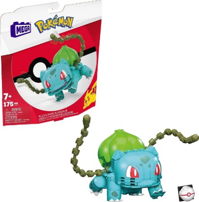 Picture of MEGA Pokémon Building Toys Set Build & Show Bulbasaur with 175 Pieces, Articulated and Poseable, 4 Inches Tall, for Kids