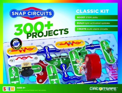 Picture of Snap Circuits Classic SC-300 Electronics Exploration Kit | Over 300 Projects | Full Color Manual Parts | STEM Educational Toy for Kids 8+ 2.3 x 13.6 x 19.3 inches