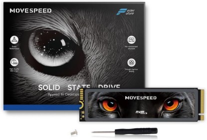 Picture of MOVE SPEED HB7450 2TB SSD for PS5 with Heatsink TLC NAND, PCIe 4.0 NVMe M.2 Internal Solid State Drive - Up to 7450MB/s, 3D Storage Expansion Compatible with PS5, Desktops and Laptops