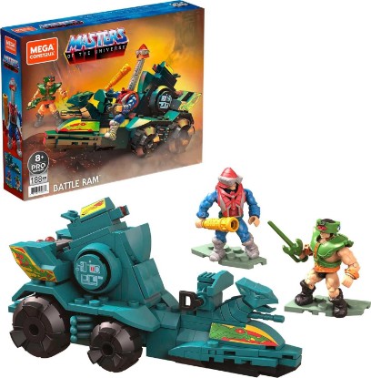 Picture of MEGA Construx Masters of The Universe Building Toys Set, Battle Ram and Sky Sled with 188 Pieces, 2 Micro Action Figures, for Kids