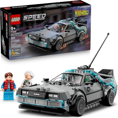 Picture of LEGO Speed Champions Time Machine from Back to The Future Building Toy for Kids - Pretend Play & Display Car Toy W/ 2 Build Modes for Boys & Girls, Ages 9+ - Gift for Birthdays - 77256